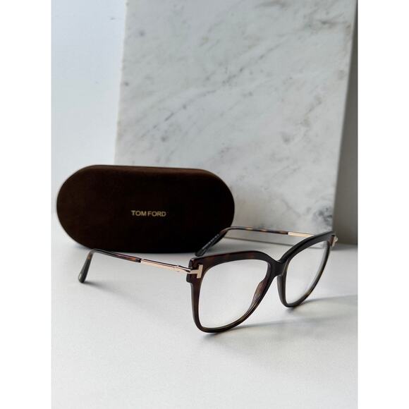NEW Tom Ford FT5704-B Bluelight Frames in Havana Brown - Picture 5 of 6